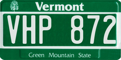 VT license plate VHP872