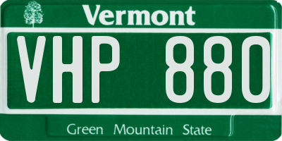 VT license plate VHP880