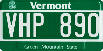 VT license plate VHP890