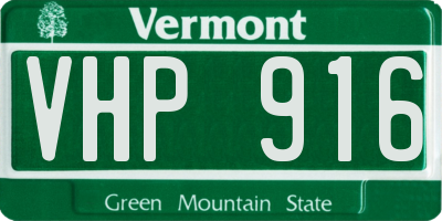 VT license plate VHP916