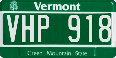 VT license plate VHP918
