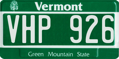 VT license plate VHP926