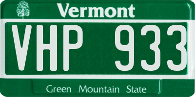 VT license plate VHP933
