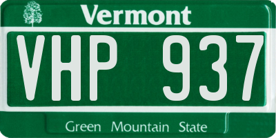 VT license plate VHP937