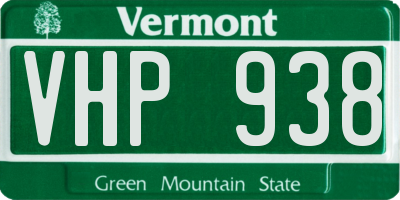 VT license plate VHP938