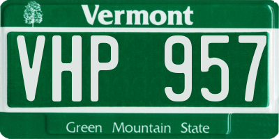 VT license plate VHP957