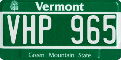 VT license plate VHP965