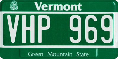 VT license plate VHP969