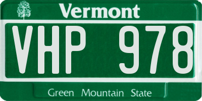 VT license plate VHP978