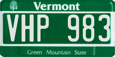 VT license plate VHP983