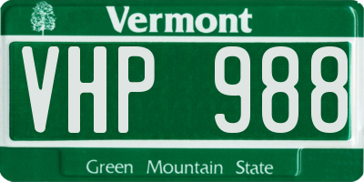 VT license plate VHP988