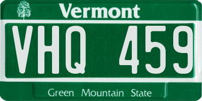 VT license plate VHQ459