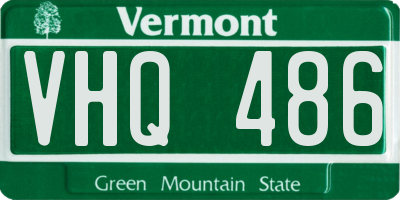 VT license plate VHQ486