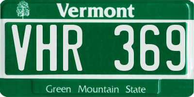 VT license plate VHR369