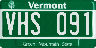 VT license plate VHS091