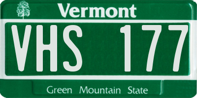 VT license plate VHS177