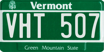 VT license plate VHT507