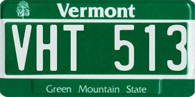VT license plate VHT513