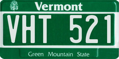 VT license plate VHT521
