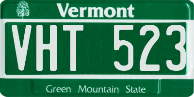 VT license plate VHT523