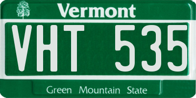 VT license plate VHT535