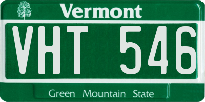VT license plate VHT546