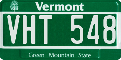 VT license plate VHT548
