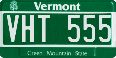 VT license plate VHT555