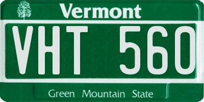 VT license plate VHT560