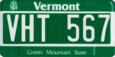 VT license plate VHT567