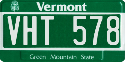 VT license plate VHT578