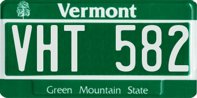 VT license plate VHT582