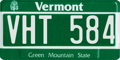 VT license plate VHT584