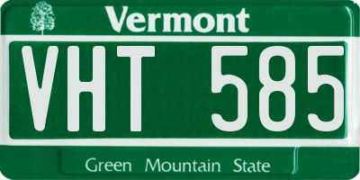 VT license plate VHT585