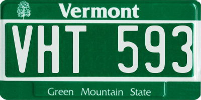 VT license plate VHT593