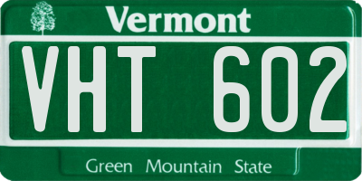 VT license plate VHT602