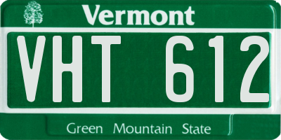VT license plate VHT612
