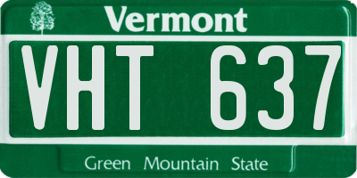 VT license plate VHT637