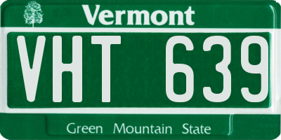 VT license plate VHT639