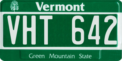 VT license plate VHT642