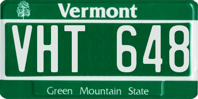 VT license plate VHT648
