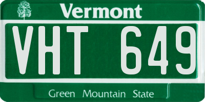 VT license plate VHT649