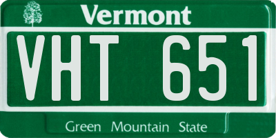 VT license plate VHT651