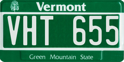VT license plate VHT655