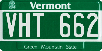 VT license plate VHT662
