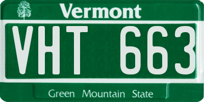 VT license plate VHT663