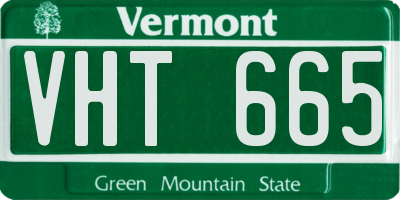 VT license plate VHT665