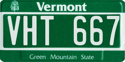 VT license plate VHT667