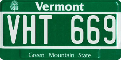 VT license plate VHT669