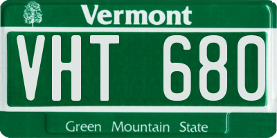 VT license plate VHT680